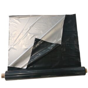 Black silver mulch film roll for weed control, soil cooling, and pest prevention
