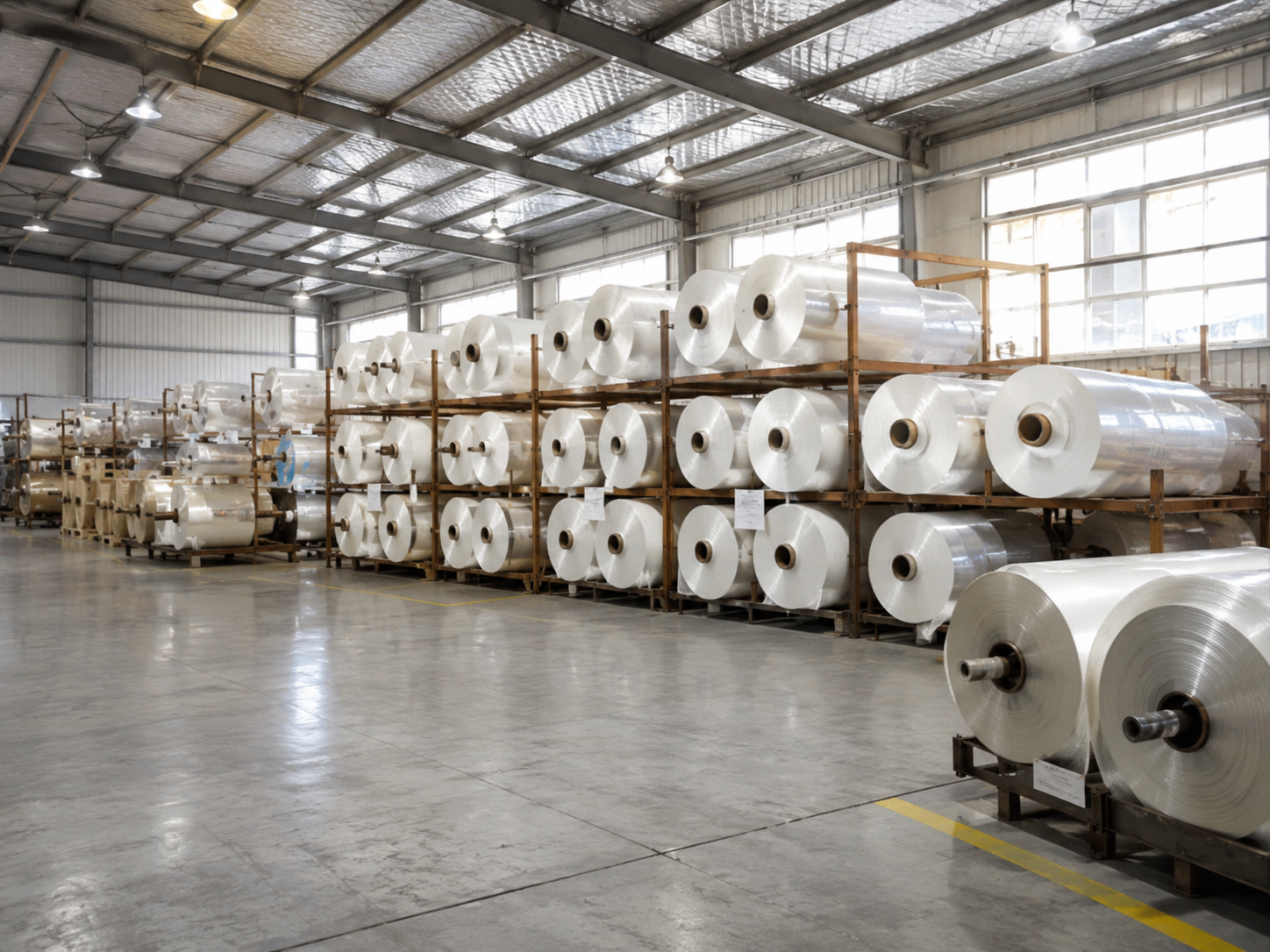 Bag cutting and sealing area