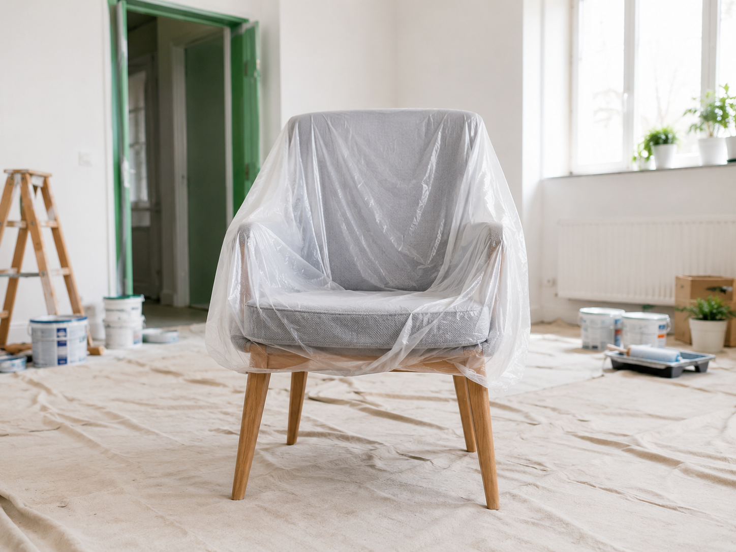 Plastic chair cover for warehouse dust protection