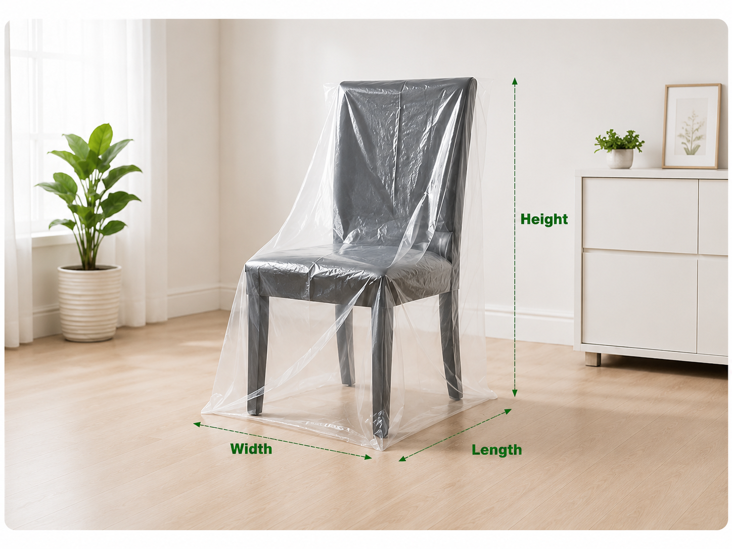 Custom plastic chair cover size thickness color and packing options