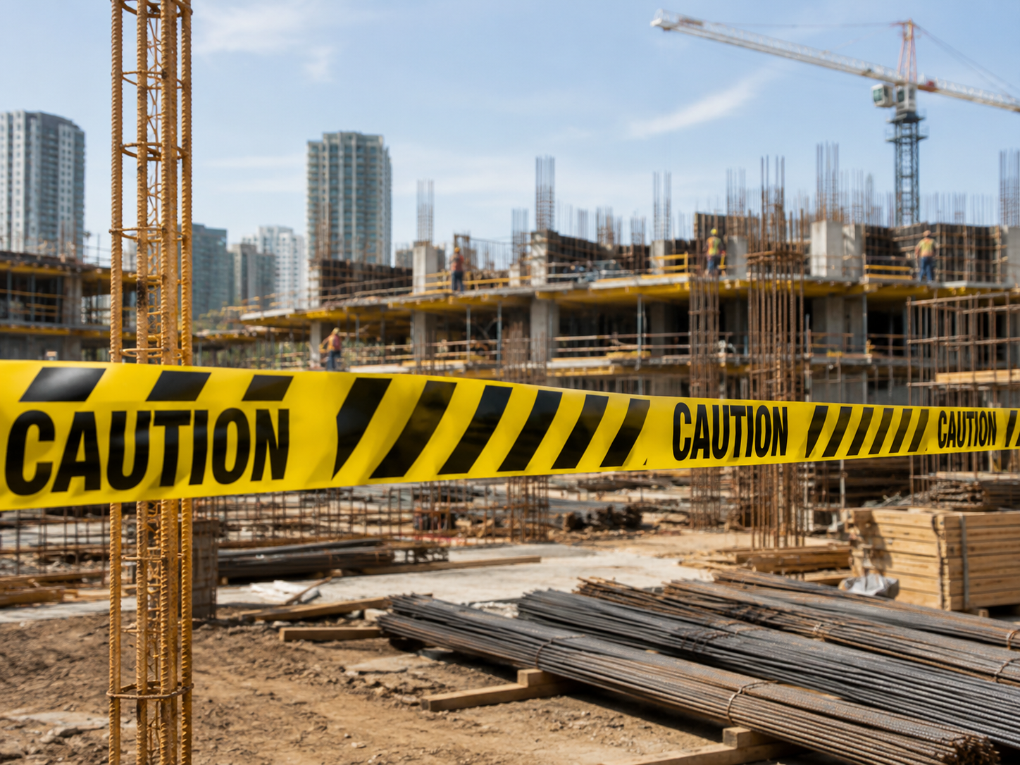 PE warning tape for construction sites