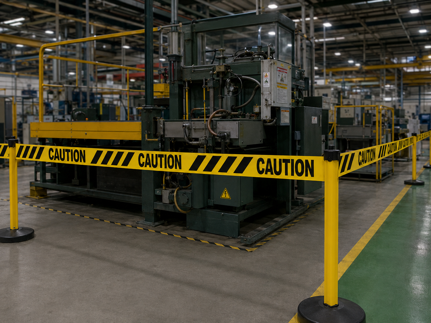 PE warning tape for factory safety isolation