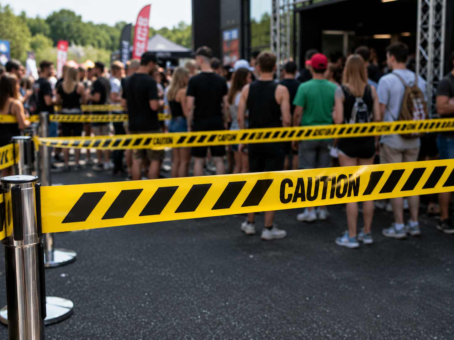 PE warning tape for event and crowd management