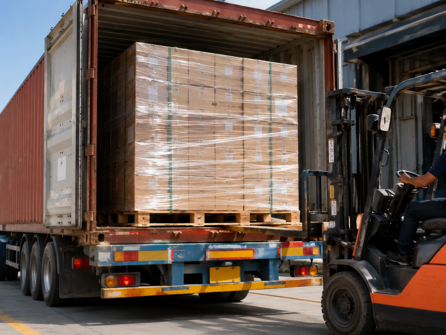 Stretch film for logistics transport