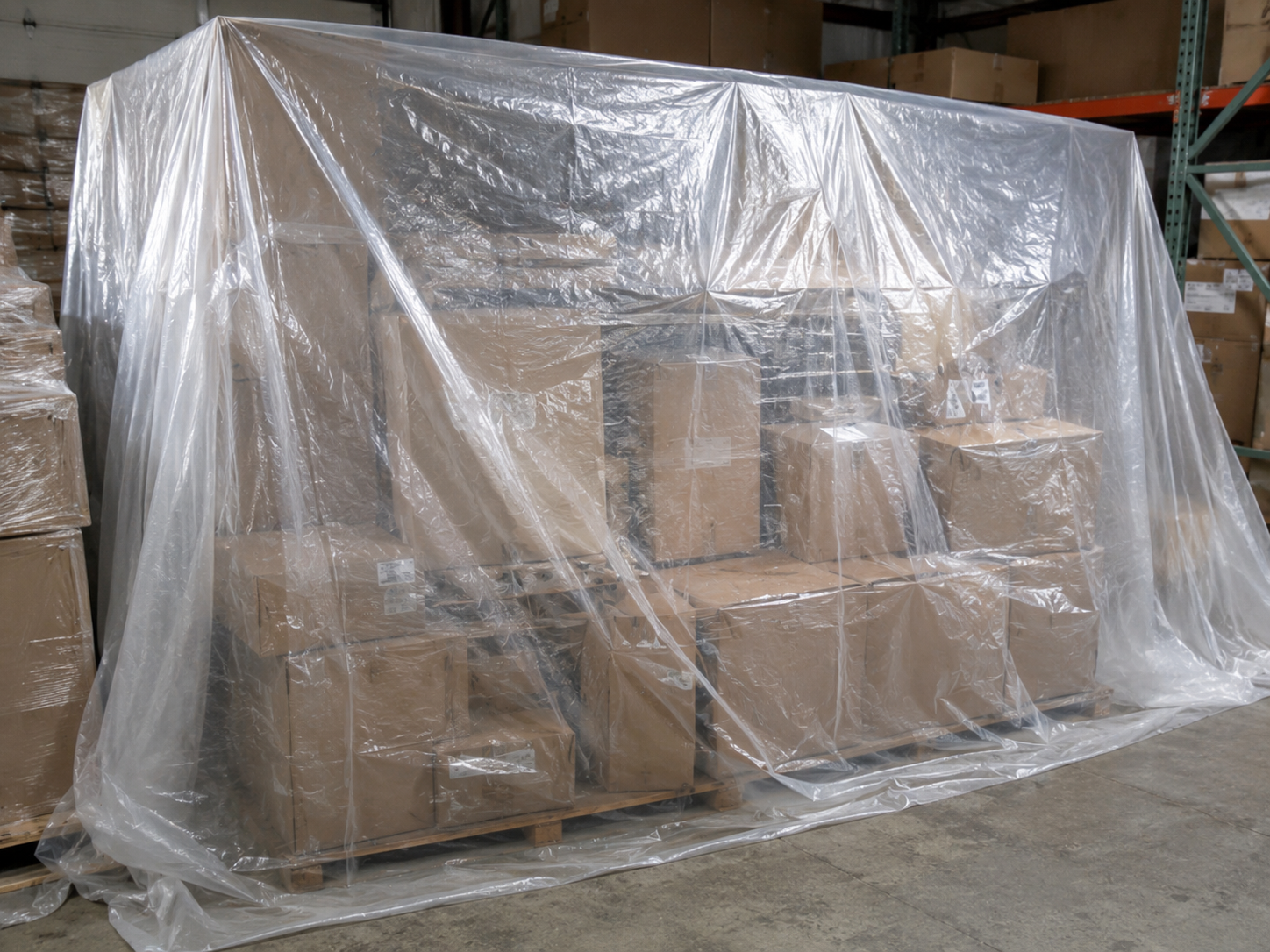 Plastic drop cloth for restricted area protection