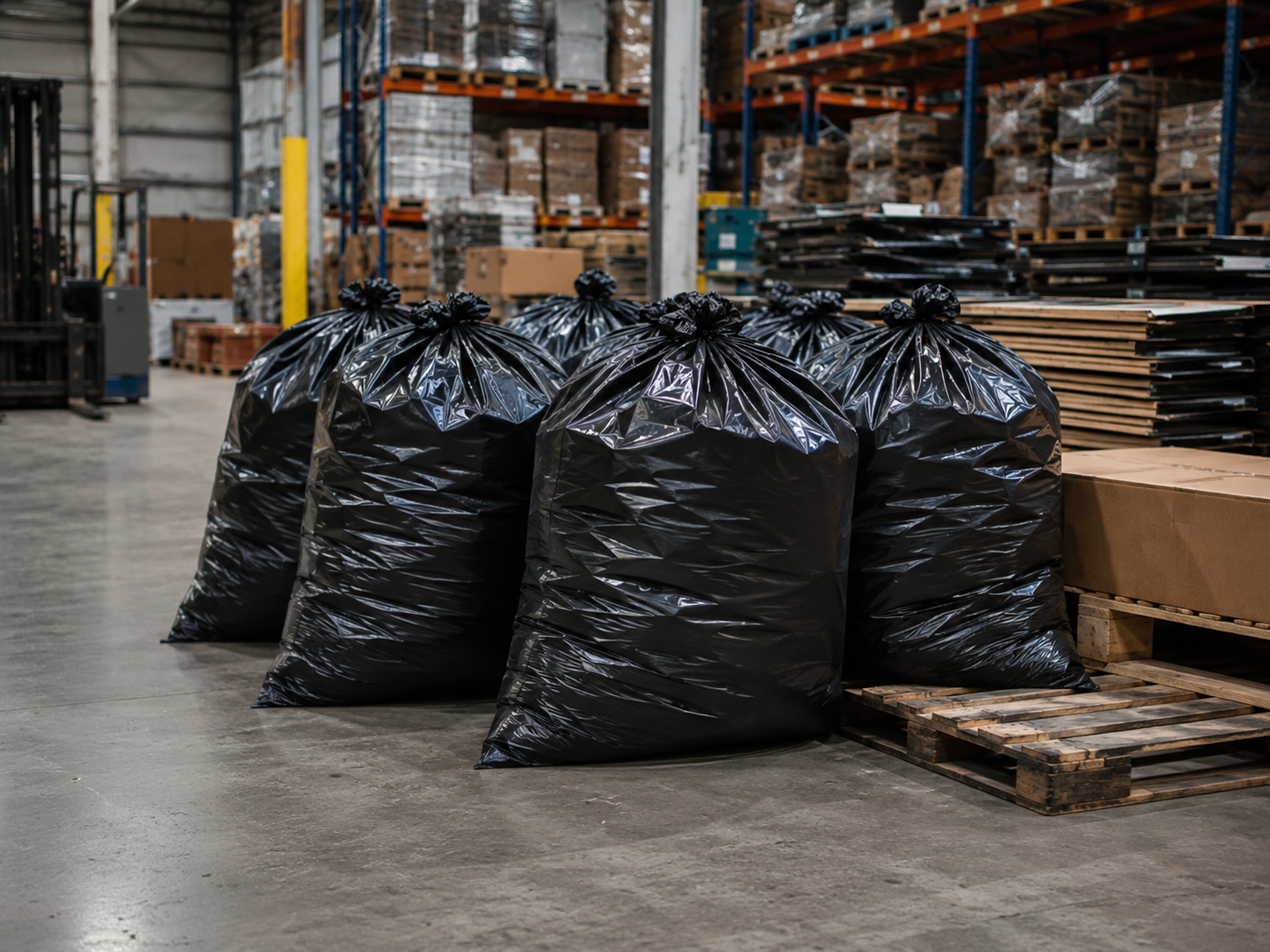 Contractor bags for jobsite trash handling