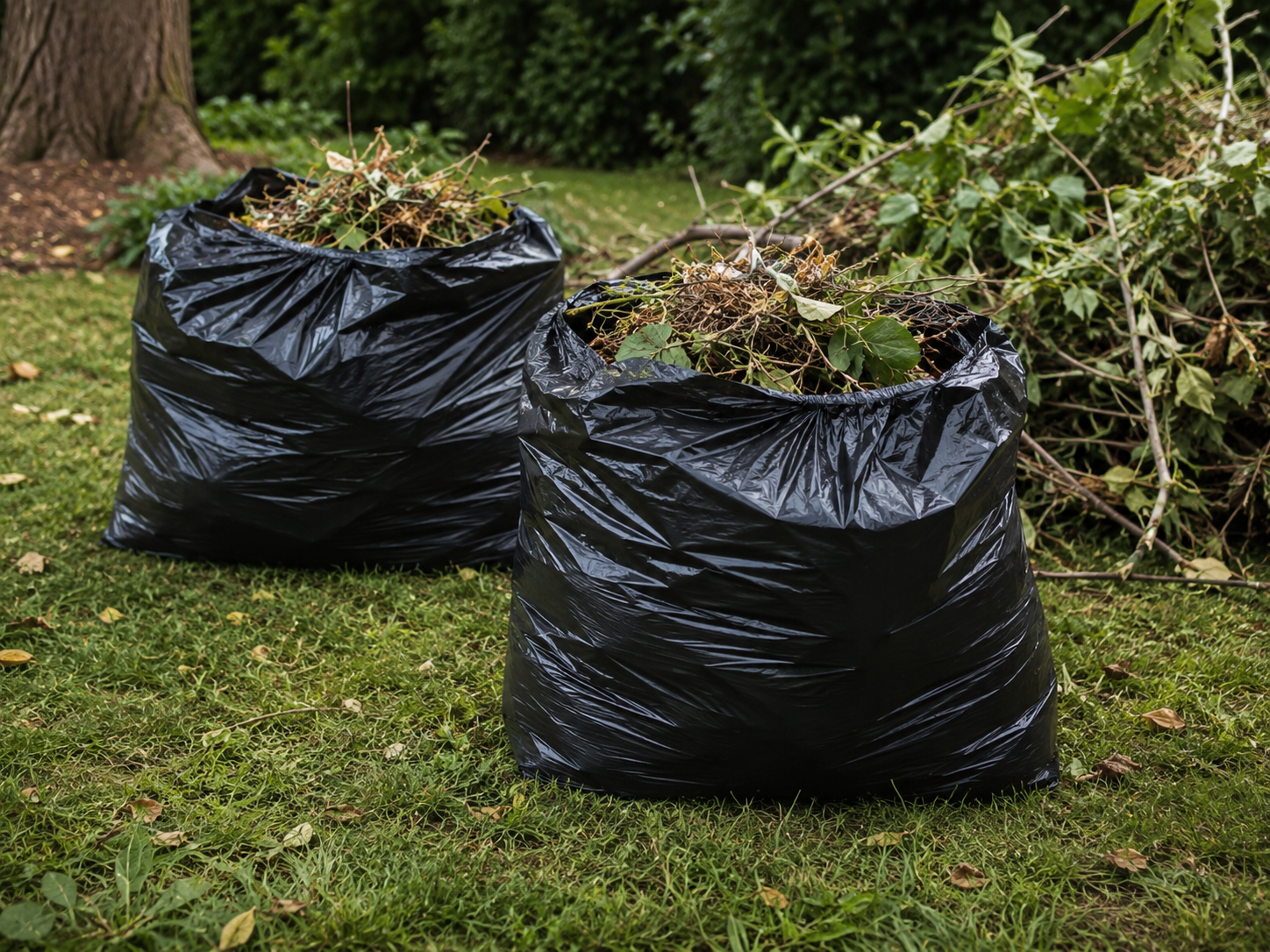 Contractor bags for industrial waste collection