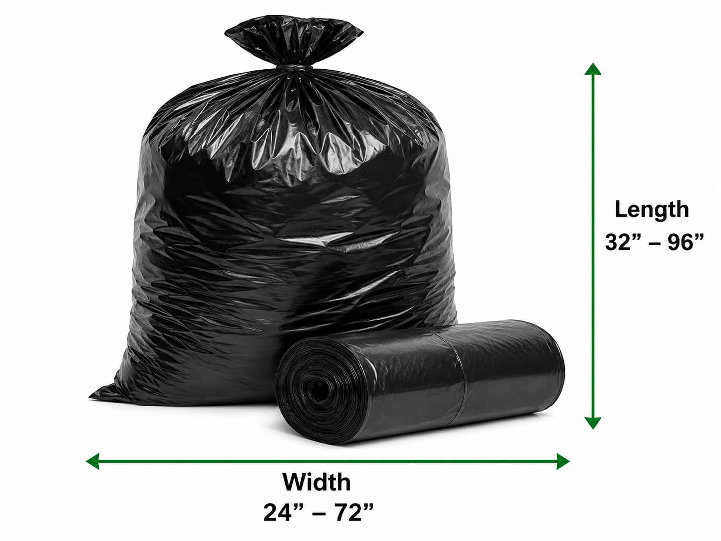 Custom contractor bag size thickness capacity and packing options