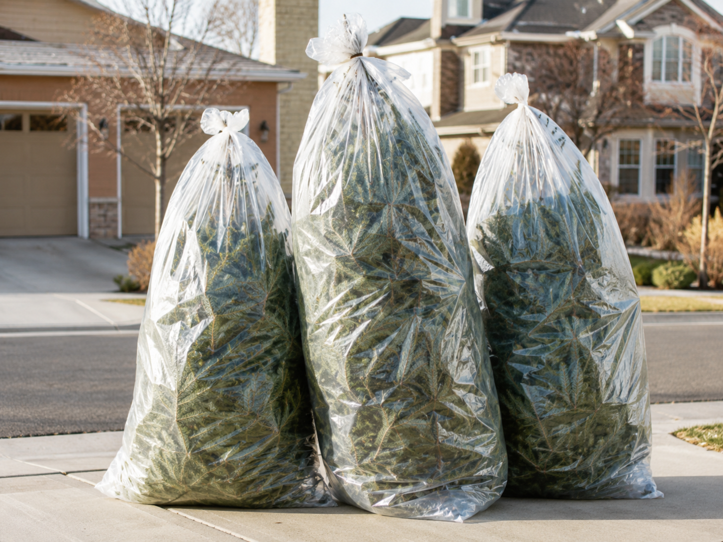 Christmas tree bags for retail packing
