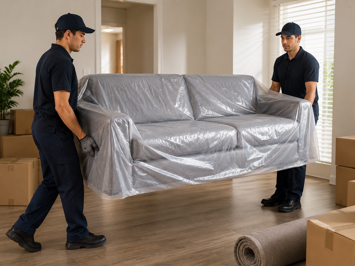 Plastic sofa covers for furniture moving