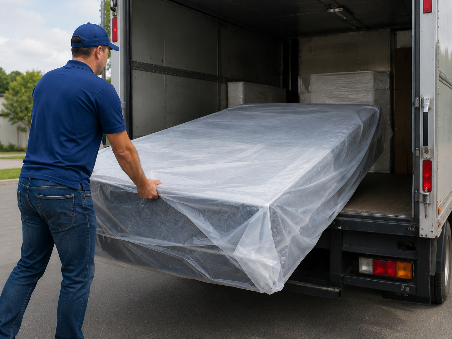 Plastic mattress bags for furniture delivery