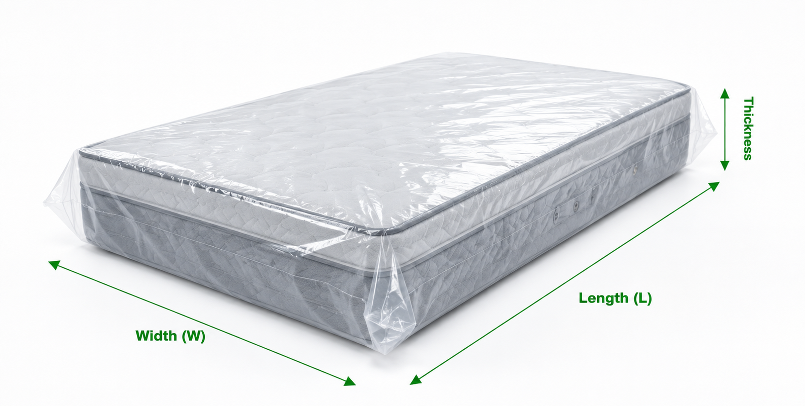 Custom plastic mattress bag size thickness color and packing options