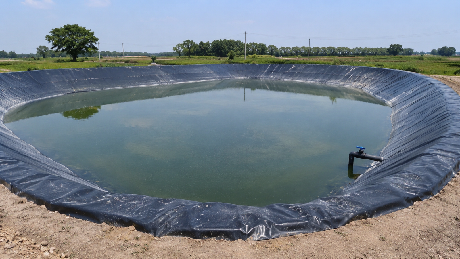Pond liner film for farm ponds