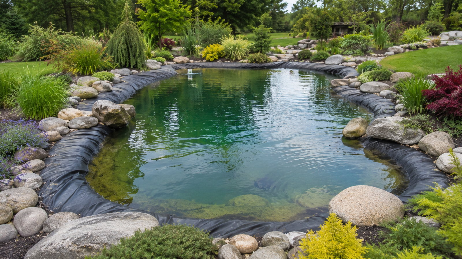 Pond liner film for irrigation canals