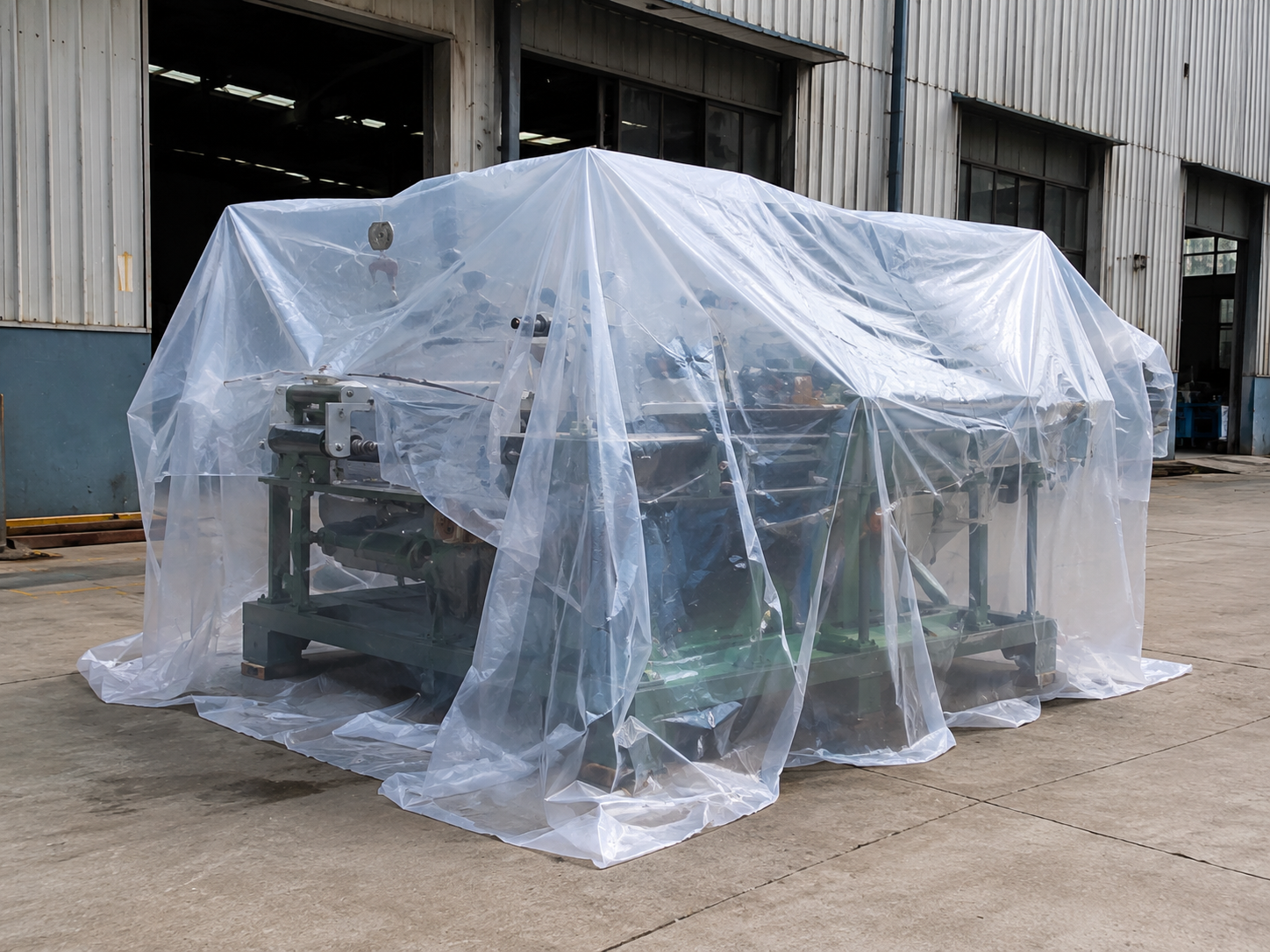 Recycled PE film roll for industrial packaging