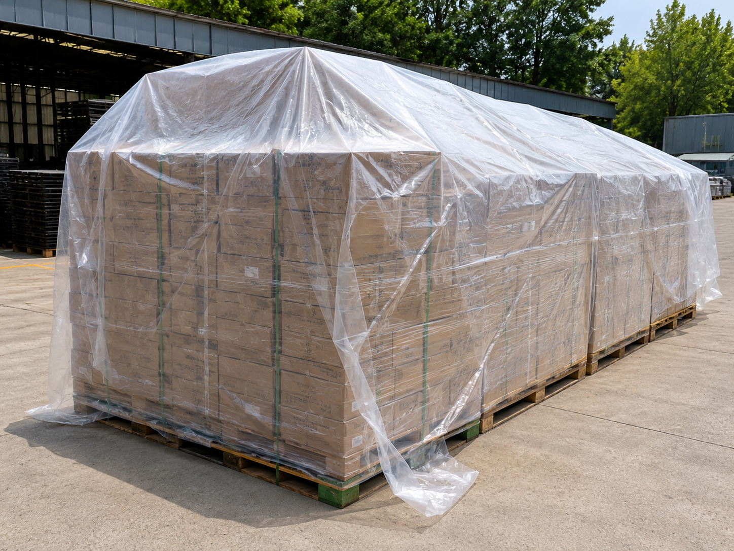 Recycled PE film roll for pallet covering