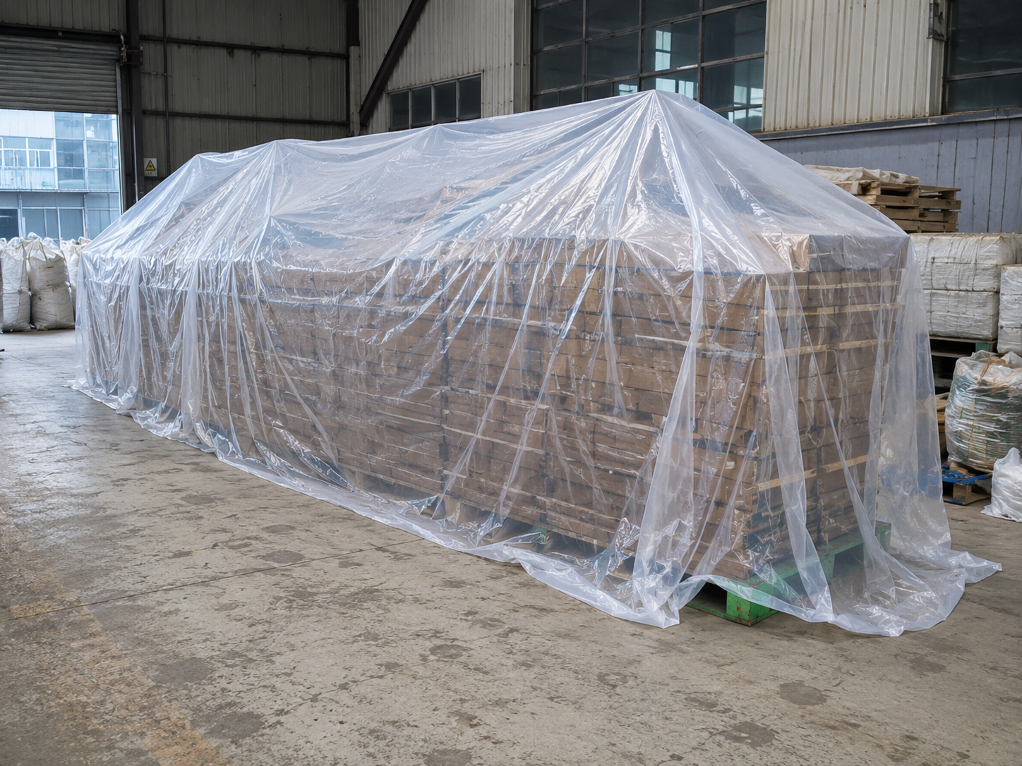 Recycled PE film roll for shipping protection