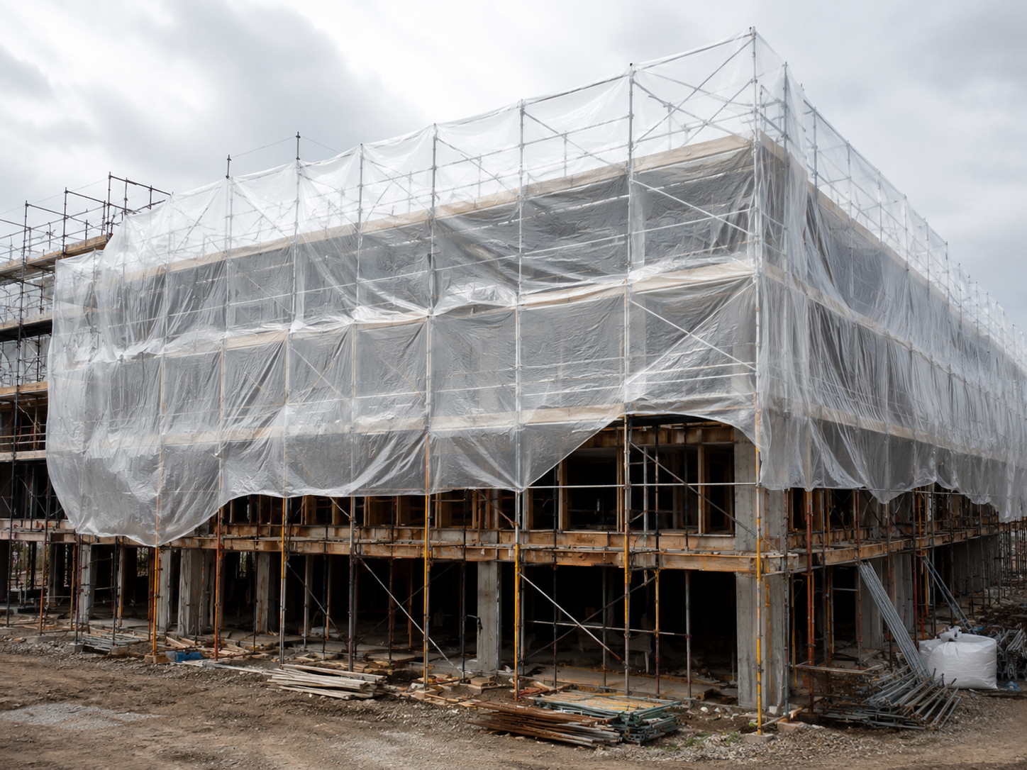 Building film for construction site protection