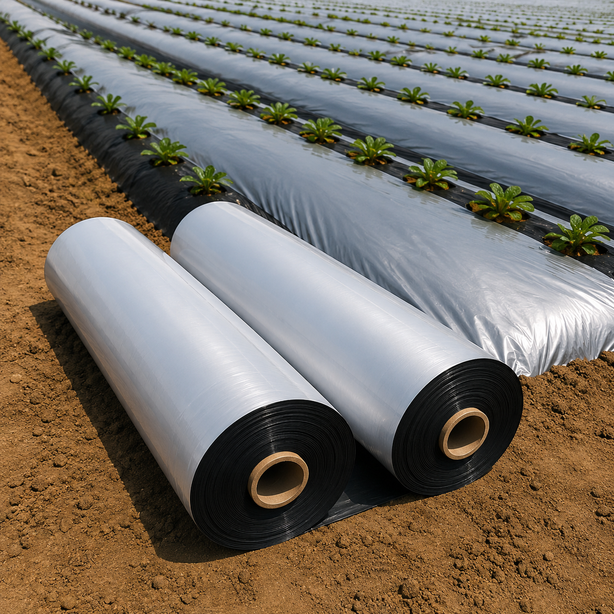 Black Silver Mulch Film