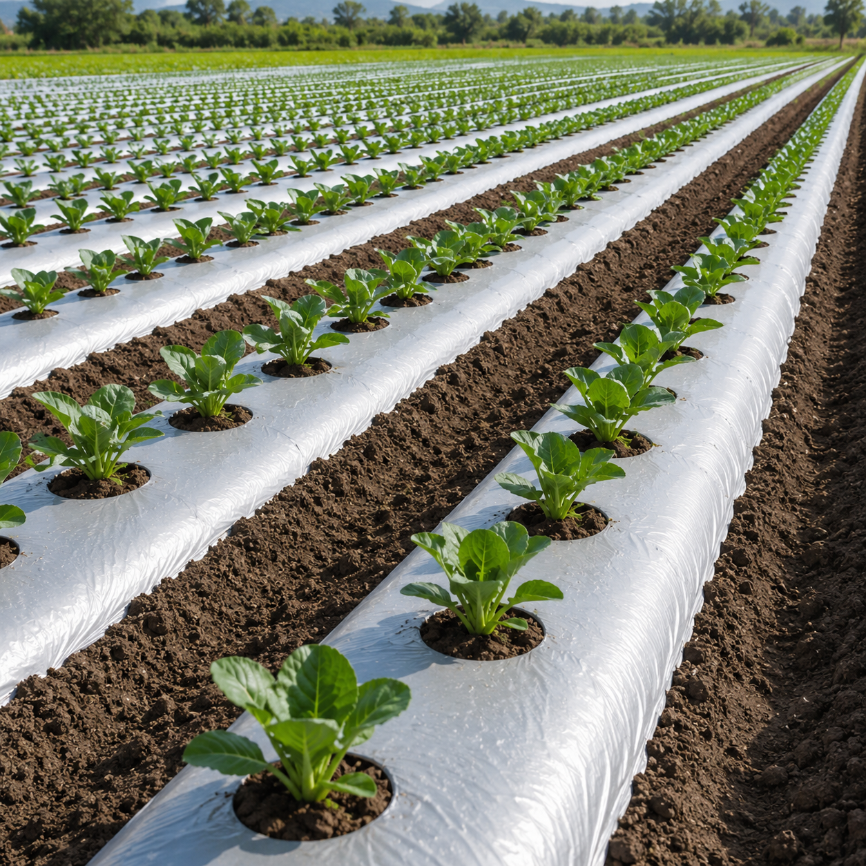 Black silver mulch film for vegetable farms