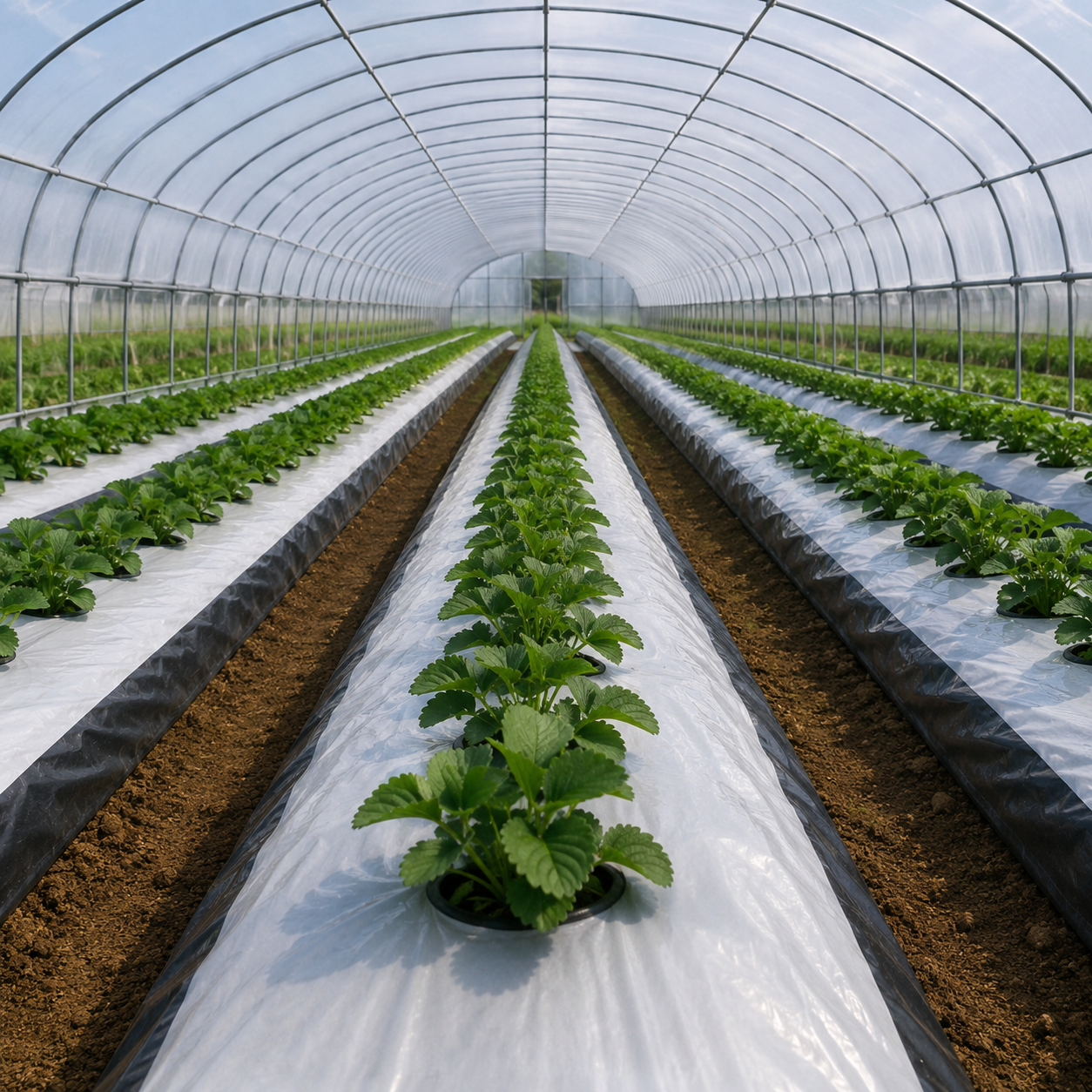 Black silver mulch film for orchard ground cover
