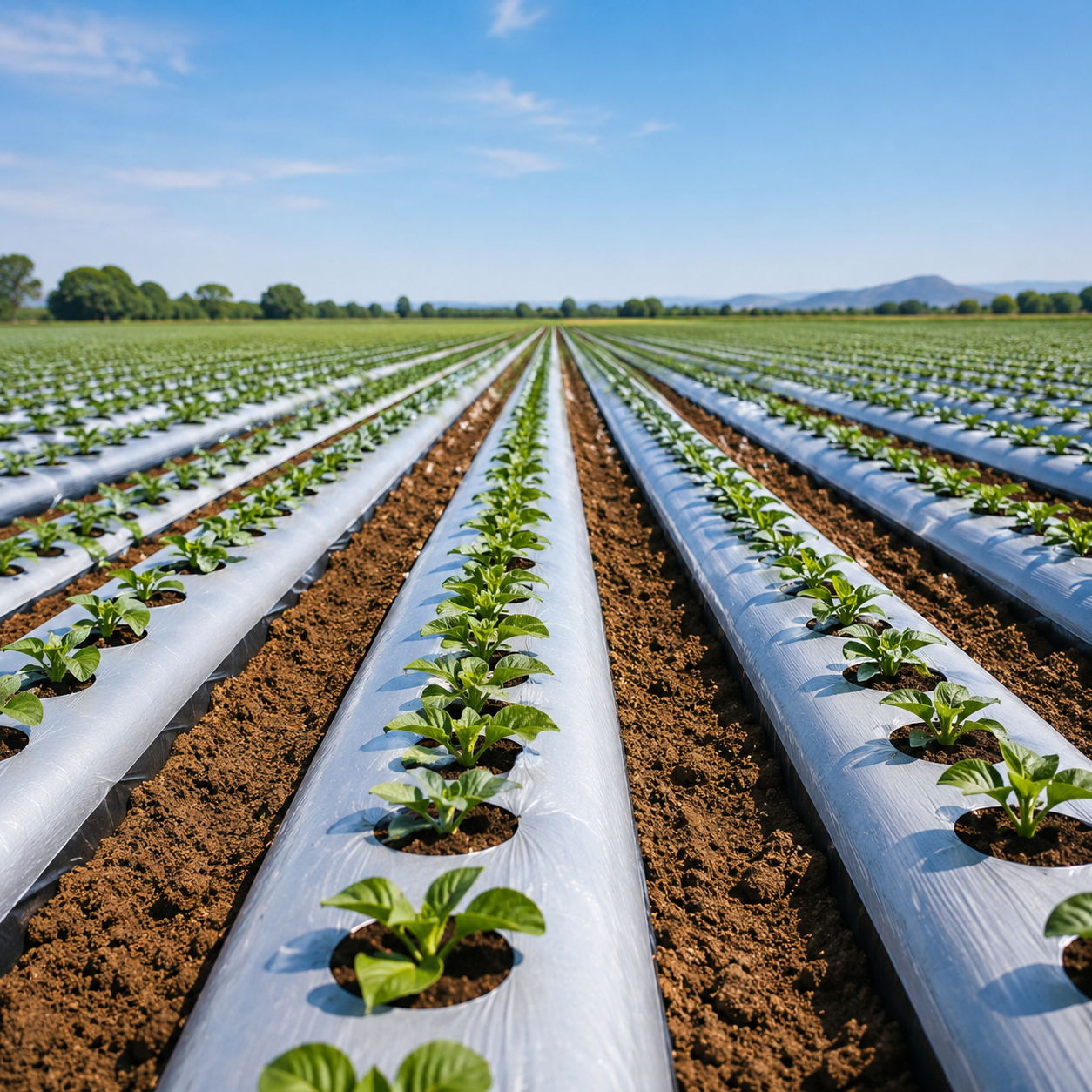 Black silver mulch film for high value crops