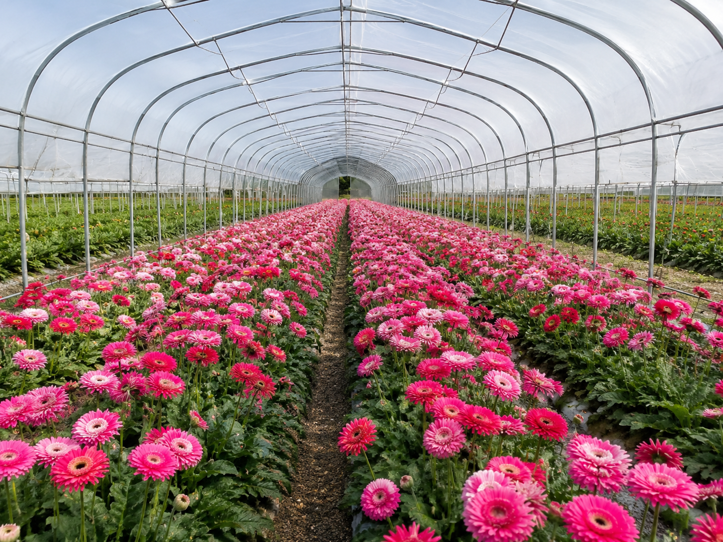 Greenhouse plastic roll for flower growing