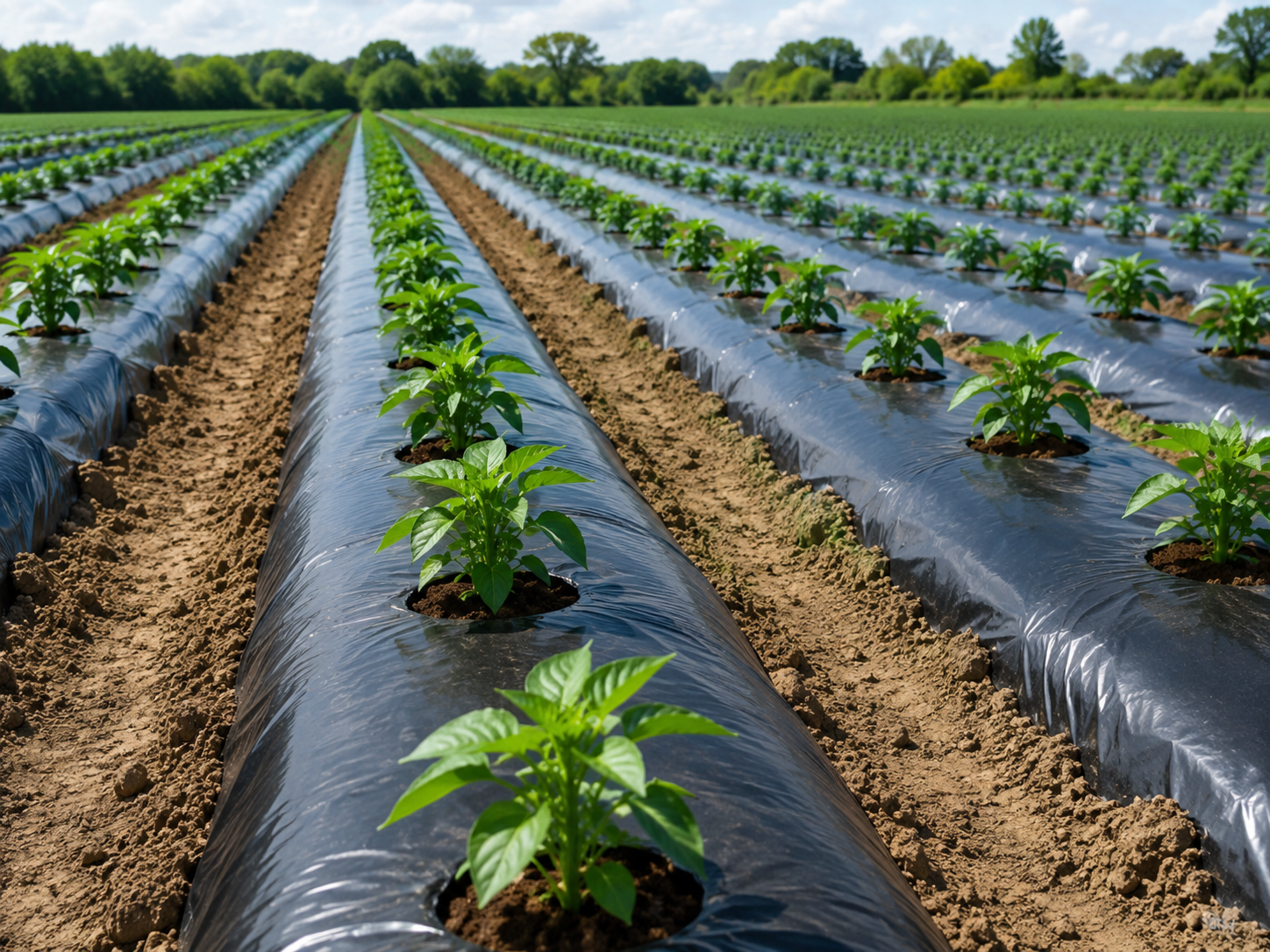 Biodegradable mulch film for vegetable farms