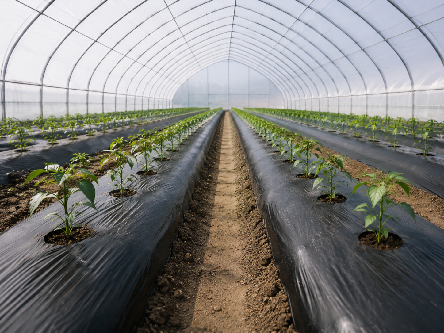 Biodegradable mulch film for melon planting