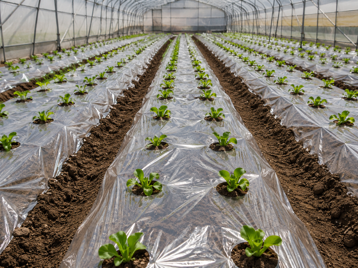 Transparent mulch film for seedbed covering