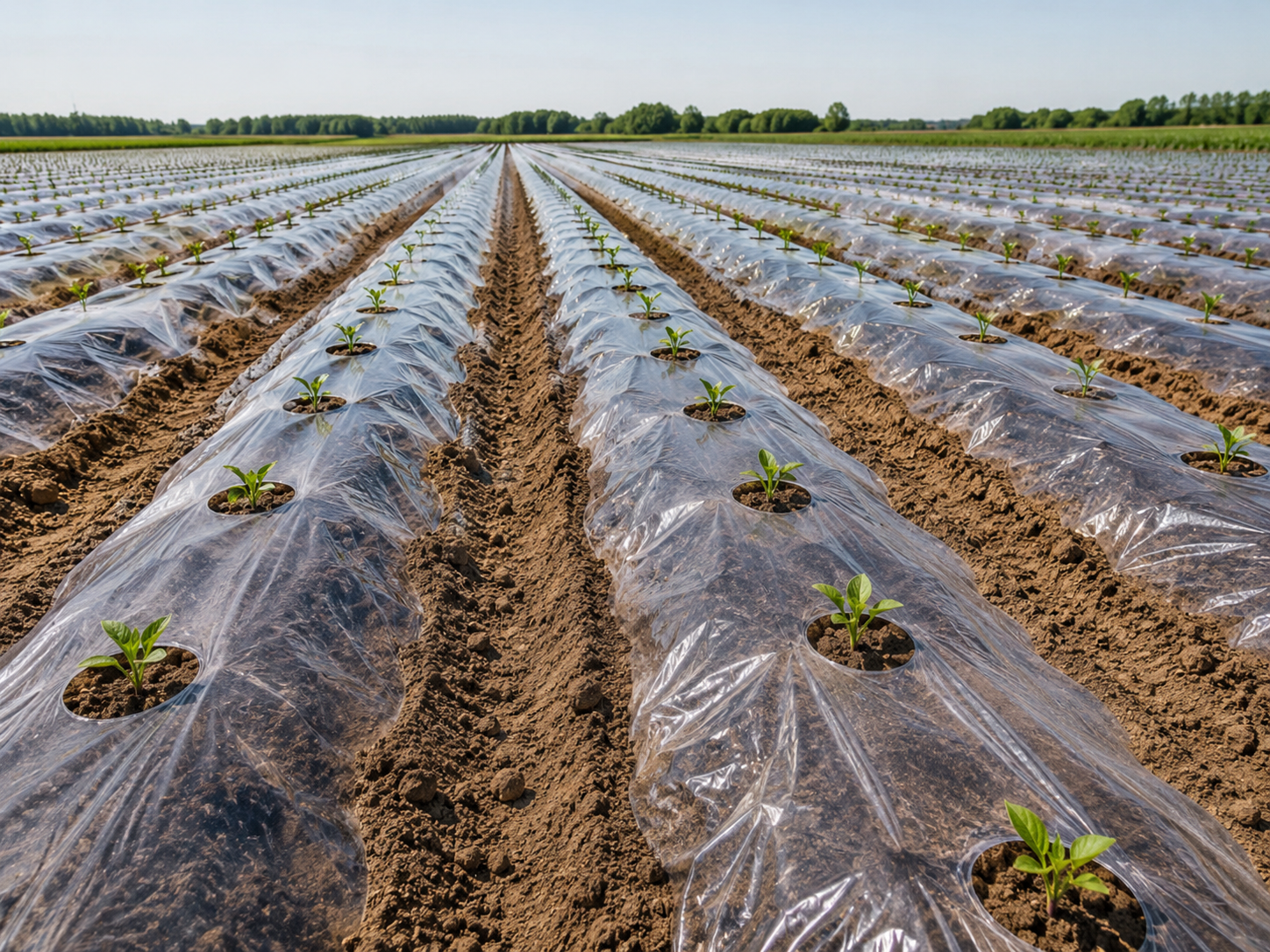 Transparent mulch film for early-season crops