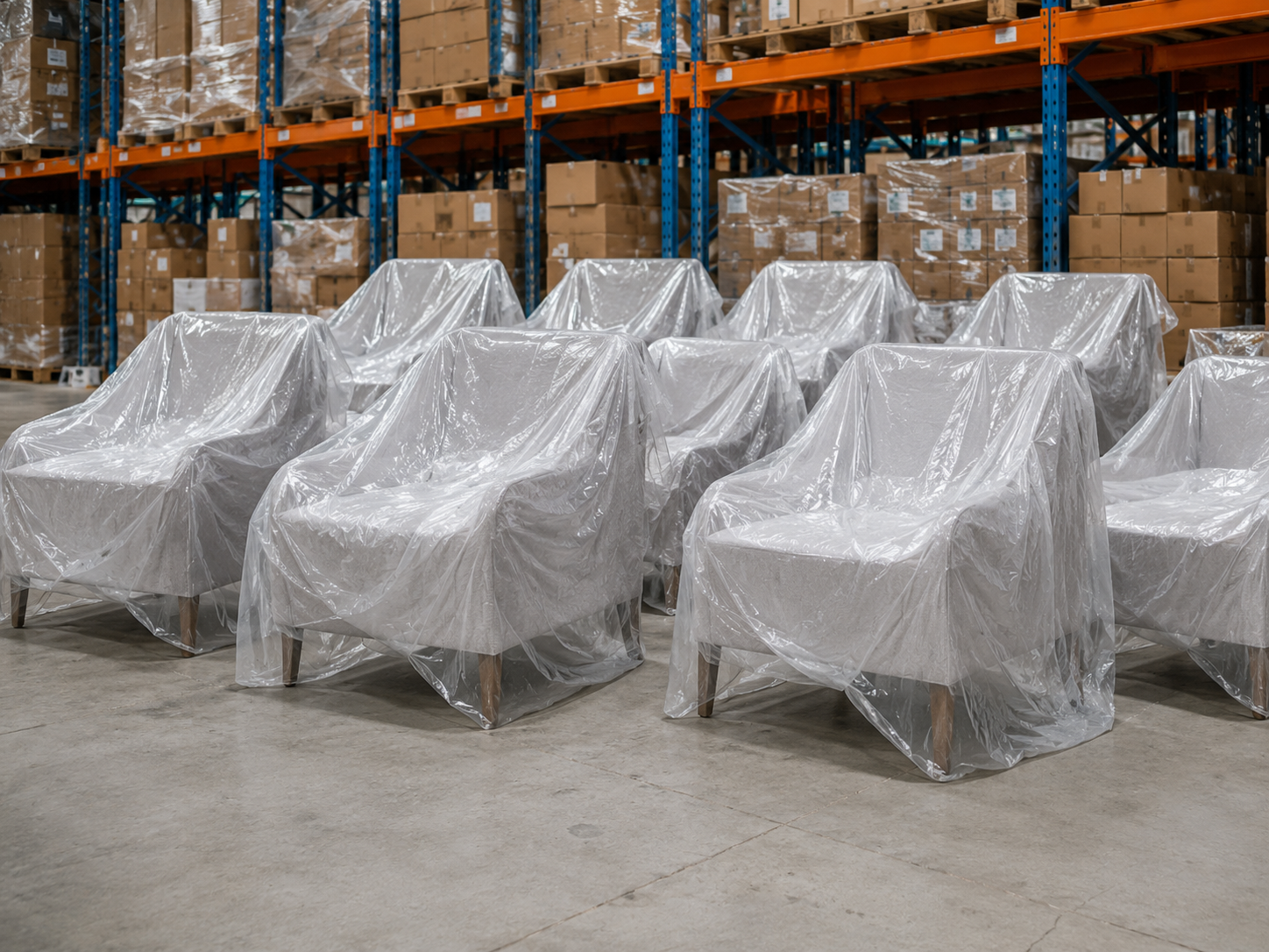 Plastic Chair Cover for Warehouse Storage