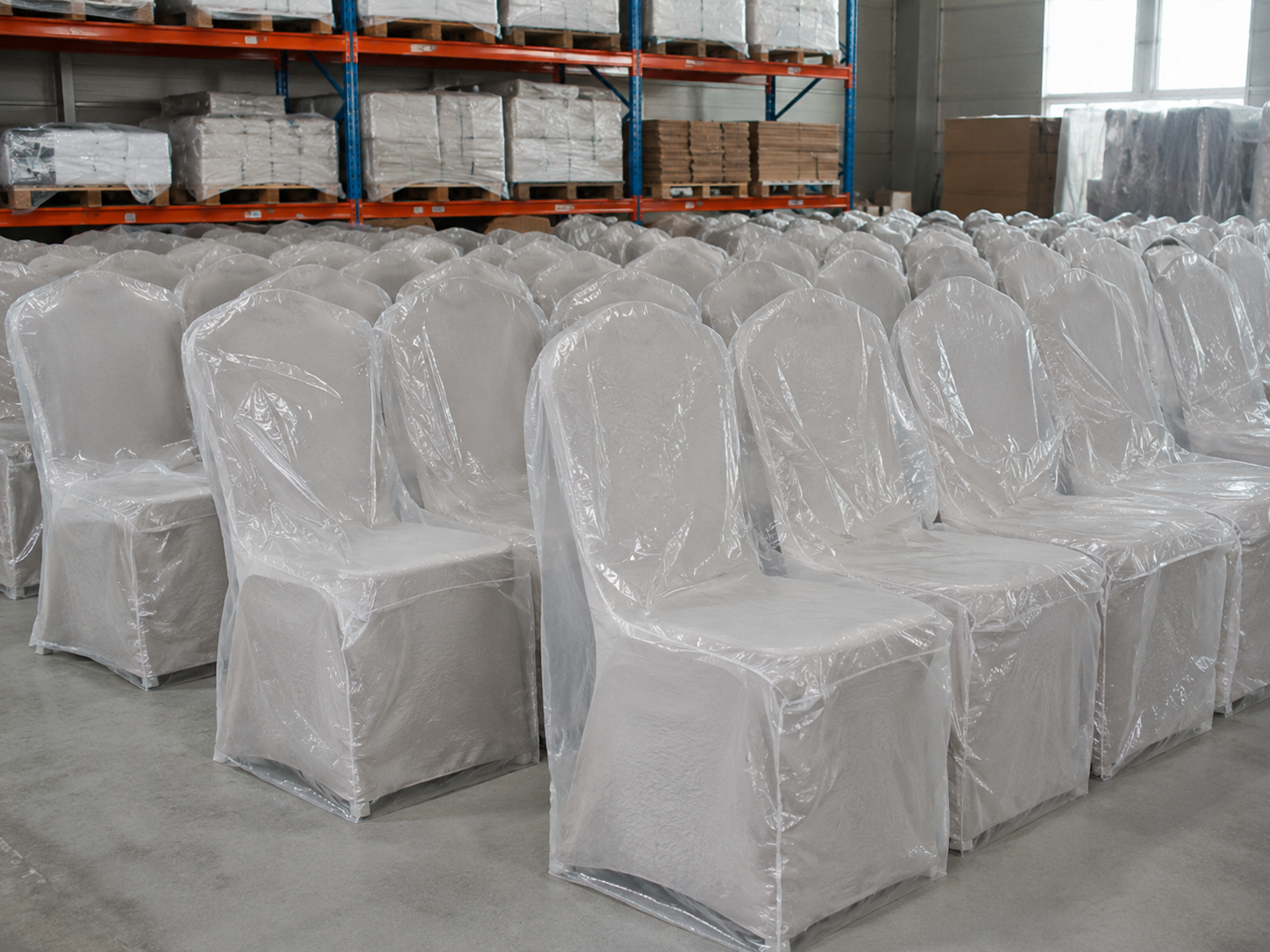 Plastic Chair Cover for Event Furniture Storage