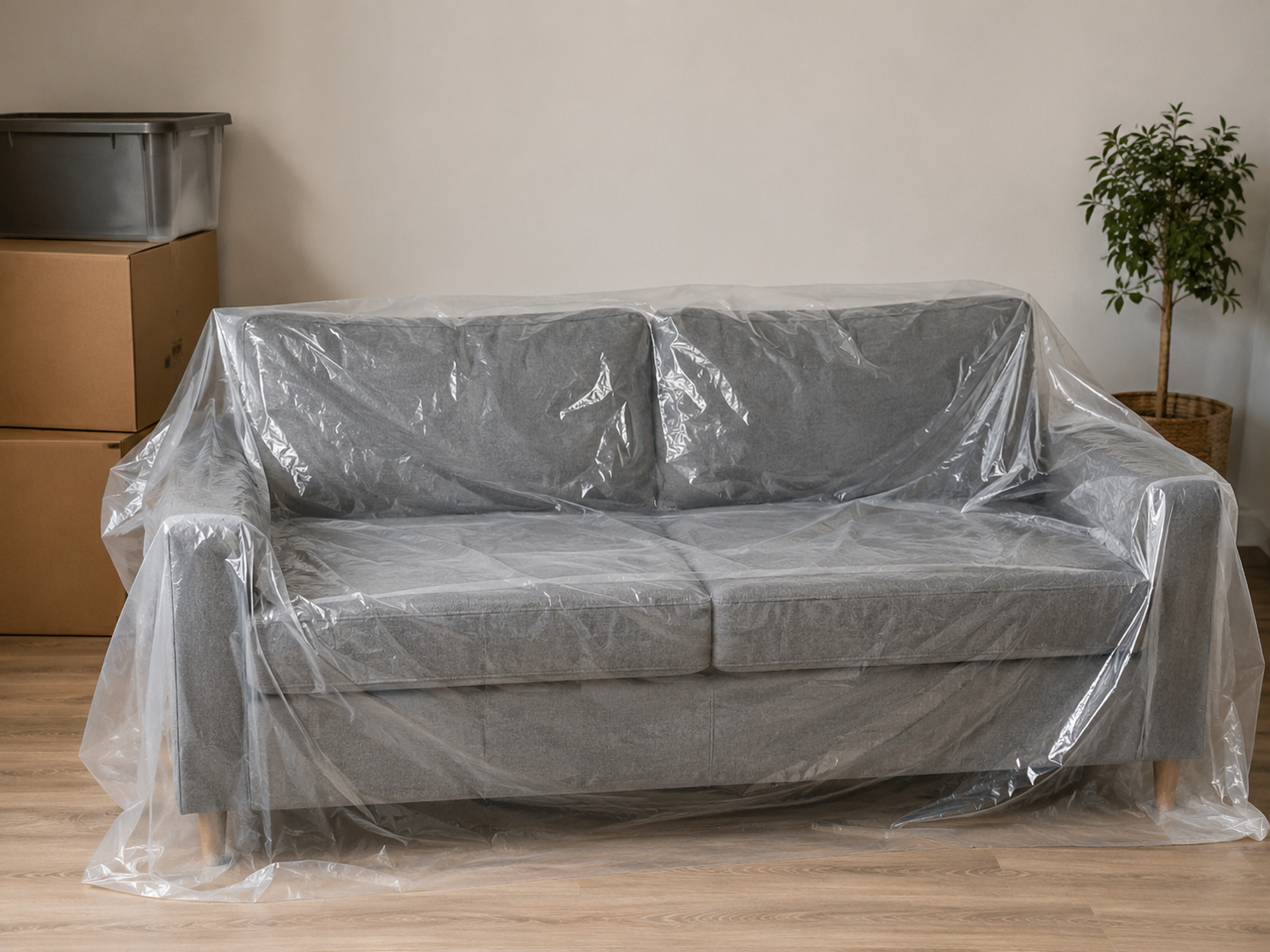 Plastic Sofa Cover for Moving and Transportation