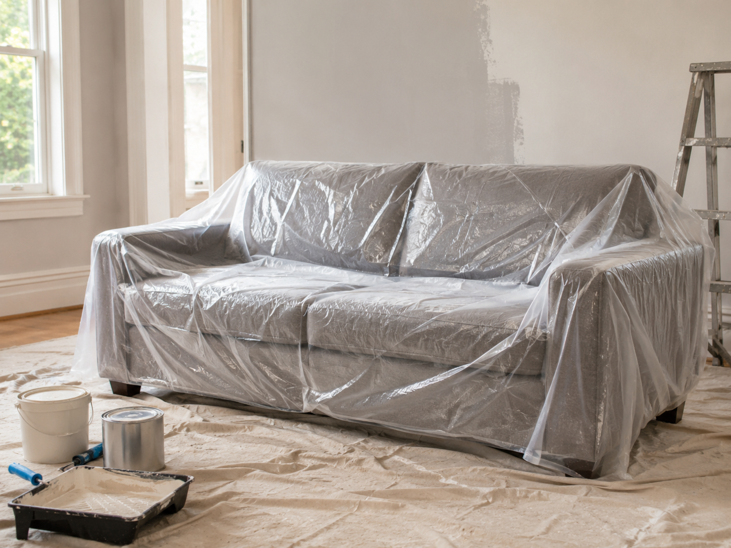 Plastic Sofa Cover for Warehouse Storage