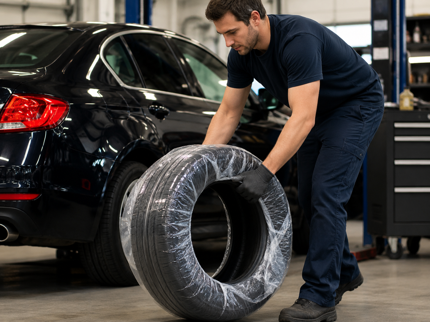 Plastic Tire Bags for Auto Repair Centers