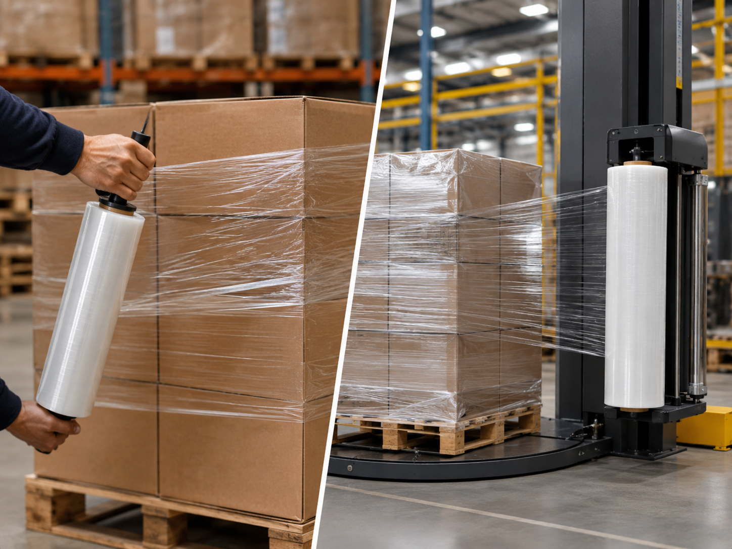 Difference Between Hand Stretch Film and Machine Stretch Film
