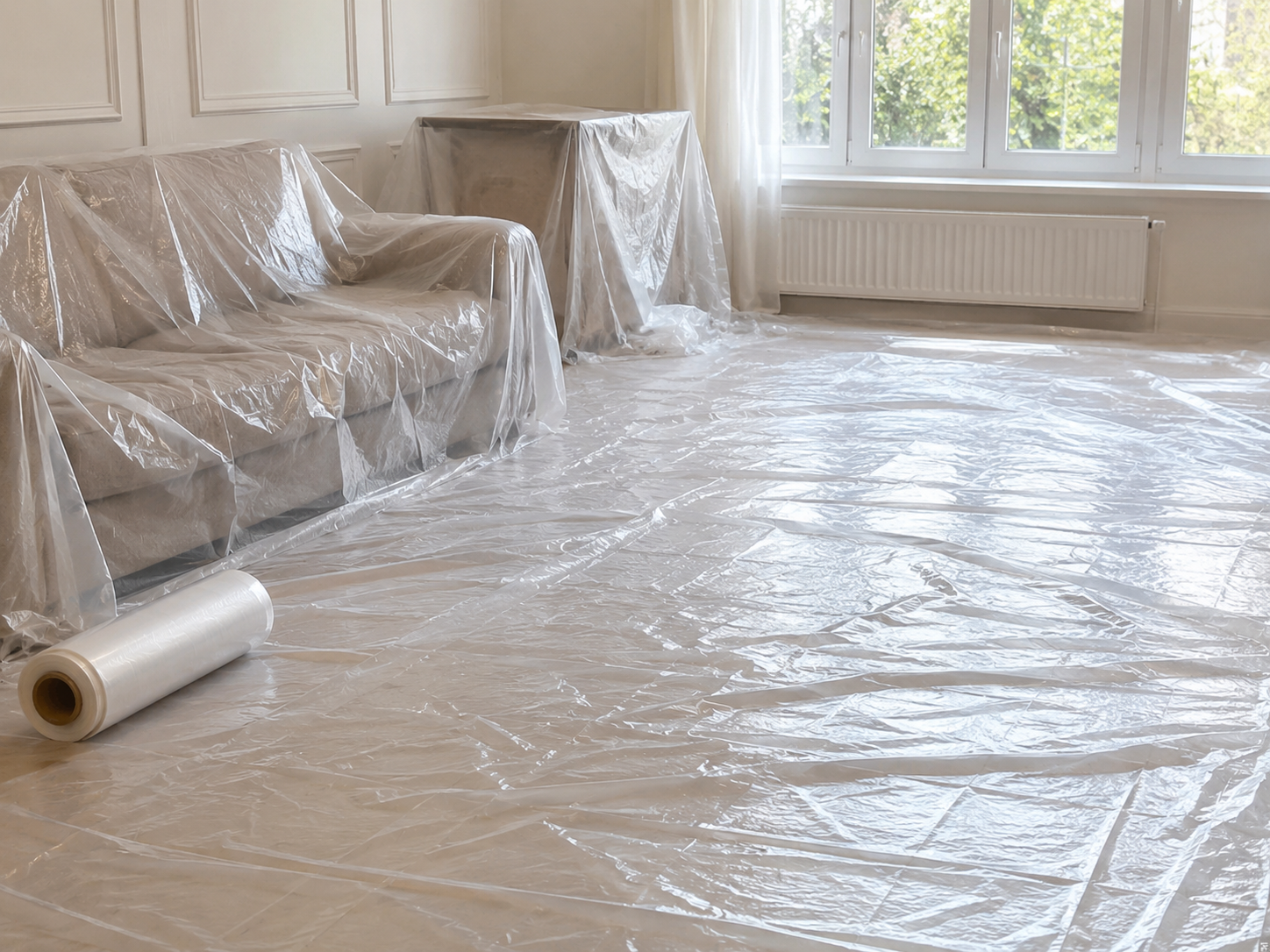 Clear Plastic Dust Sheets