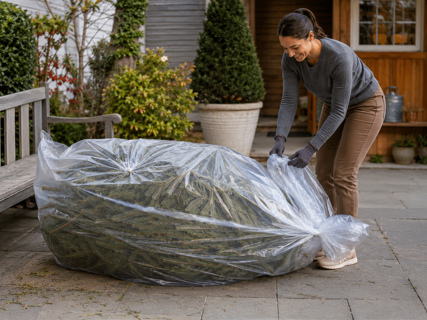 Christmas Tree Bag for Holiday Cleanup