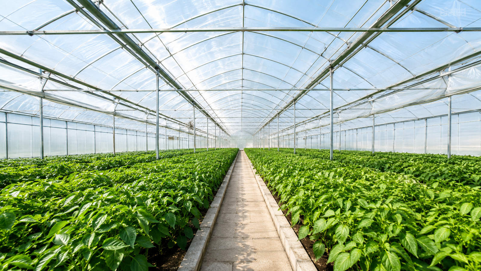 Greenhouse film with high light transmission for better crop growth