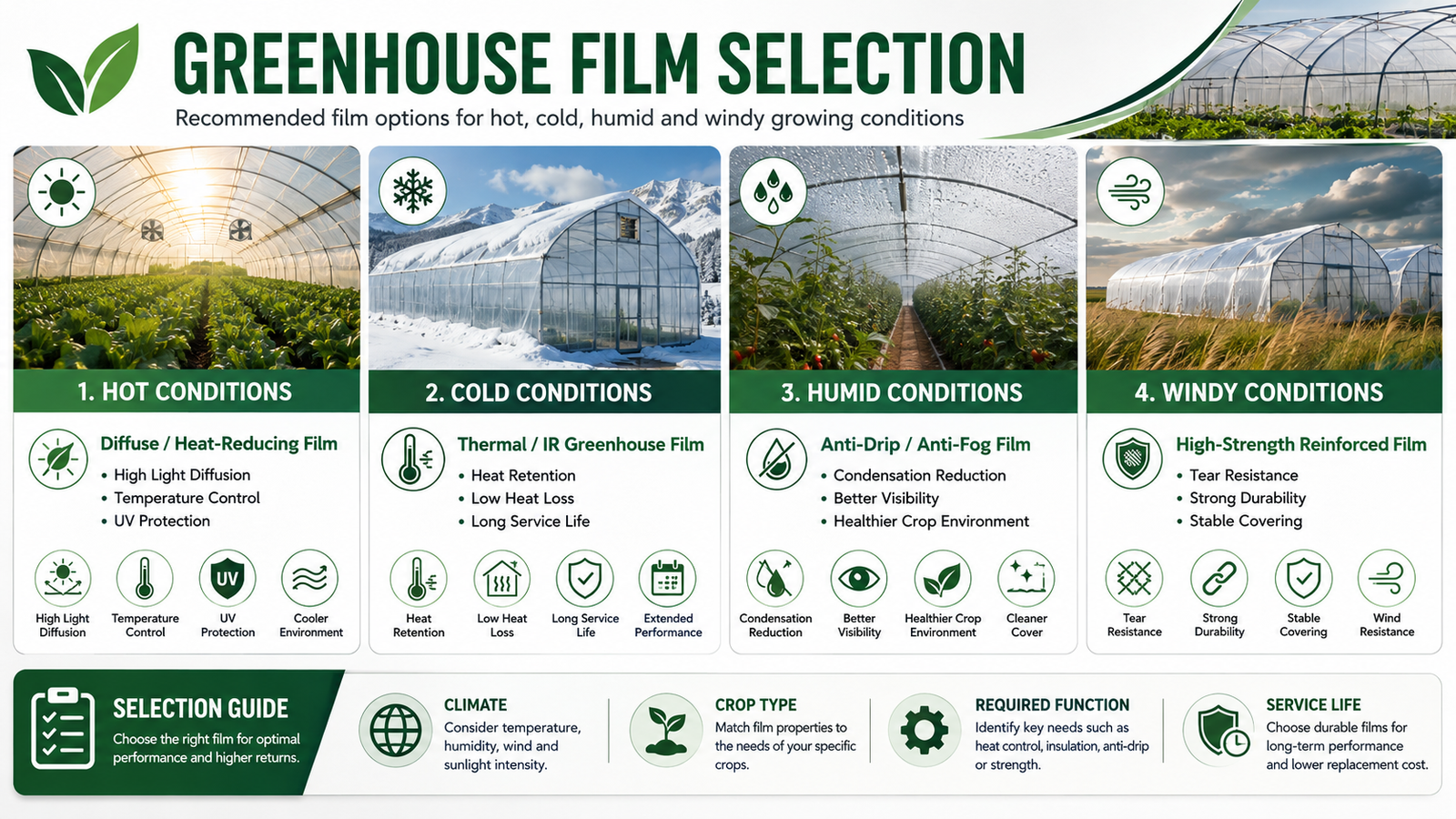 Greenhouse film production line with thickness optical and packing quality control